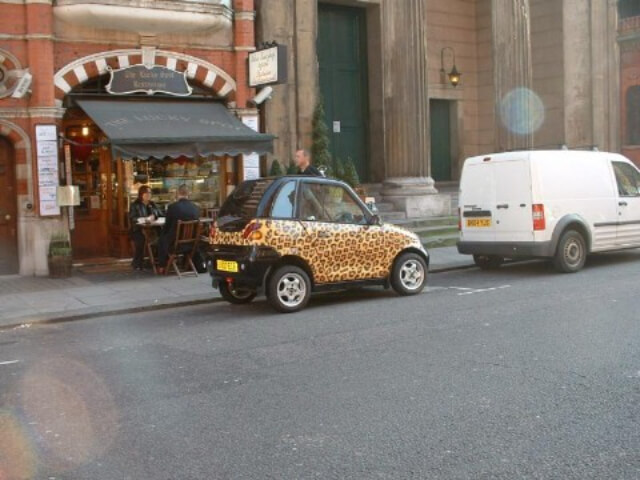 'Leopard skin' car